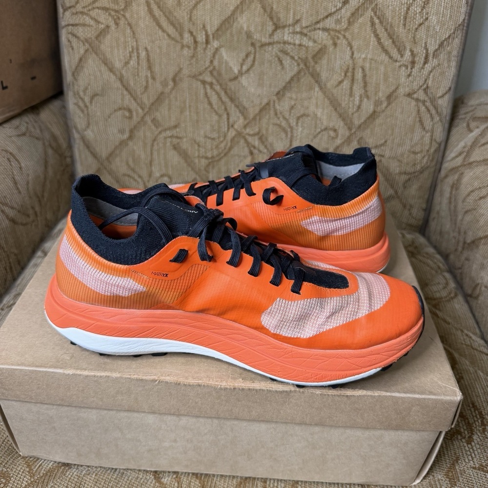 Arc'teryx Sylan Pro Orange Black Trail Running Shoes Men's Size 8.5 Excellent - Picture 3 of 10